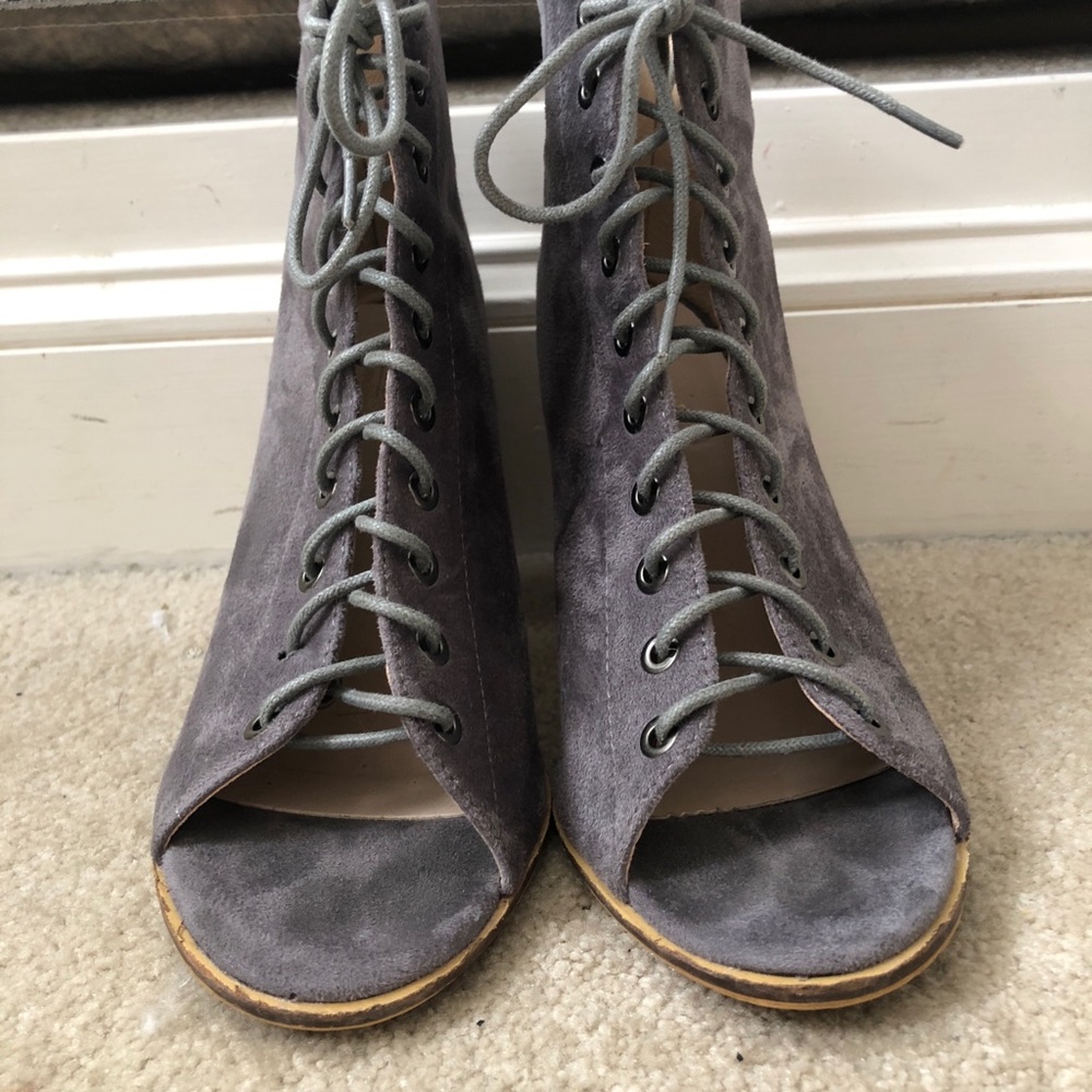 Grey high heels